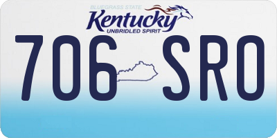 KY license plate 706SRO