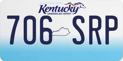 KY license plate 706SRP
