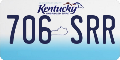 KY license plate 706SRR