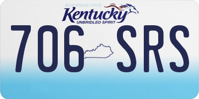 KY license plate 706SRS