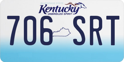 KY license plate 706SRT