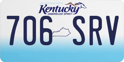 KY license plate 706SRV
