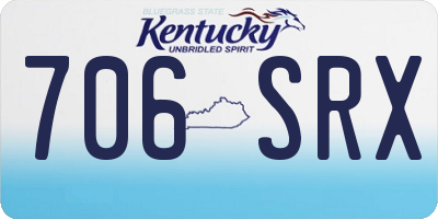 KY license plate 706SRX