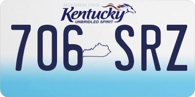 KY license plate 706SRZ