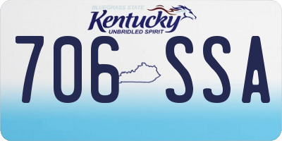 KY license plate 706SSA