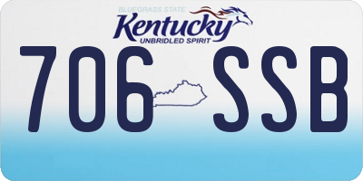 KY license plate 706SSB