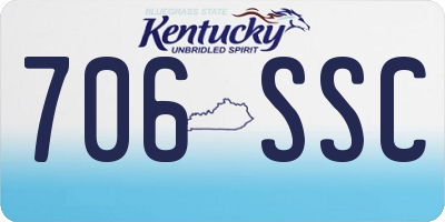 KY license plate 706SSC