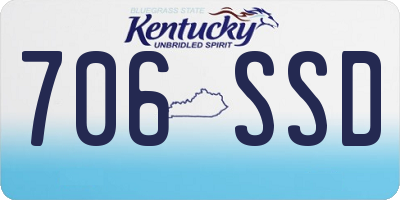 KY license plate 706SSD
