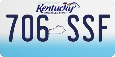 KY license plate 706SSF