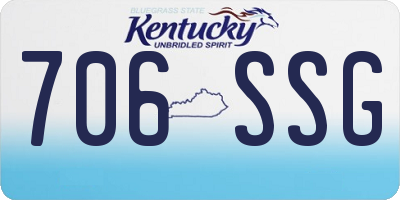 KY license plate 706SSG