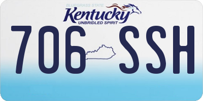 KY license plate 706SSH