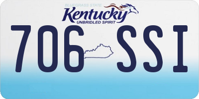 KY license plate 706SSI
