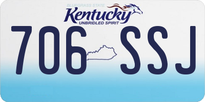 KY license plate 706SSJ