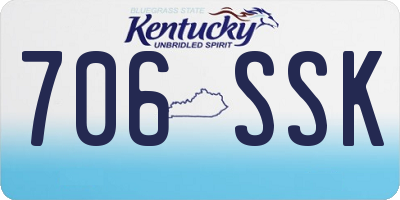 KY license plate 706SSK