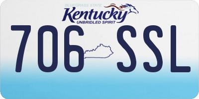 KY license plate 706SSL