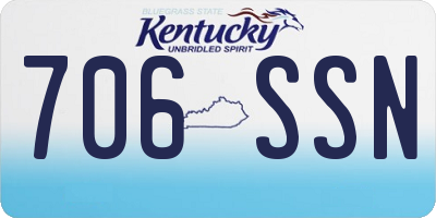 KY license plate 706SSN