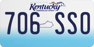 KY license plate 706SSO