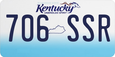 KY license plate 706SSR