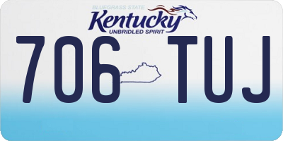 KY license plate 706TUJ