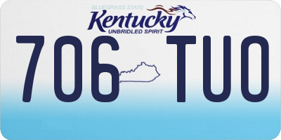 KY license plate 706TUO