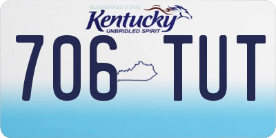 KY license plate 706TUT