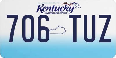 KY license plate 706TUZ