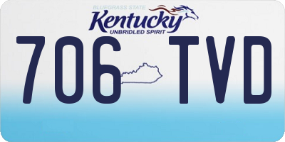 KY license plate 706TVD