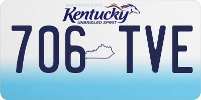 KY license plate 706TVE
