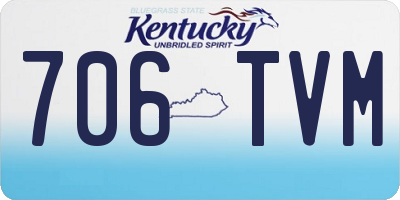 KY license plate 706TVM