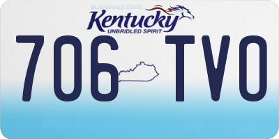 KY license plate 706TVO