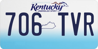 KY license plate 706TVR