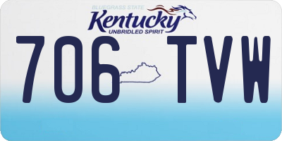 KY license plate 706TVW