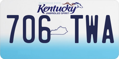 KY license plate 706TWA