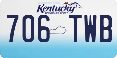KY license plate 706TWB