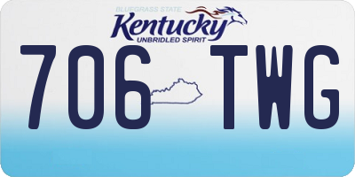 KY license plate 706TWG