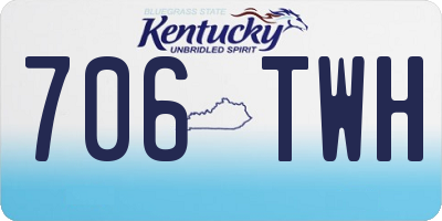 KY license plate 706TWH