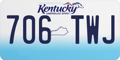 KY license plate 706TWJ