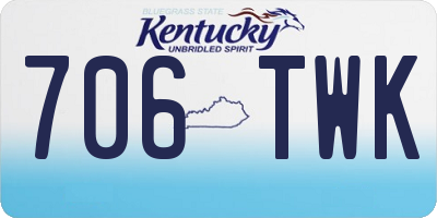 KY license plate 706TWK