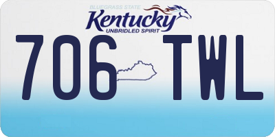KY license plate 706TWL