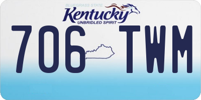 KY license plate 706TWM