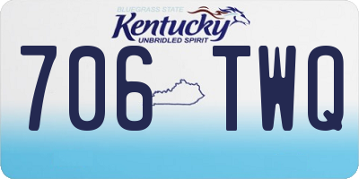 KY license plate 706TWQ