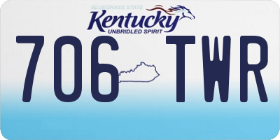 KY license plate 706TWR
