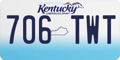 KY license plate 706TWT