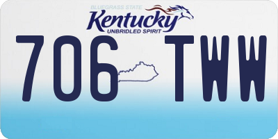 KY license plate 706TWW