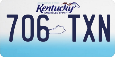 KY license plate 706TXN