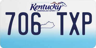KY license plate 706TXP