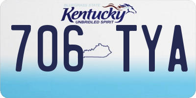 KY license plate 706TYA