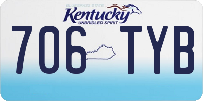 KY license plate 706TYB