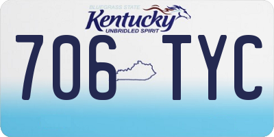KY license plate 706TYC