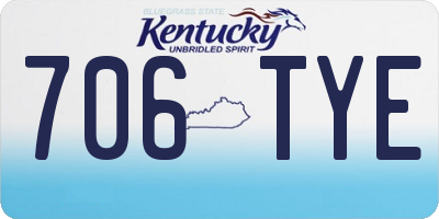 KY license plate 706TYE